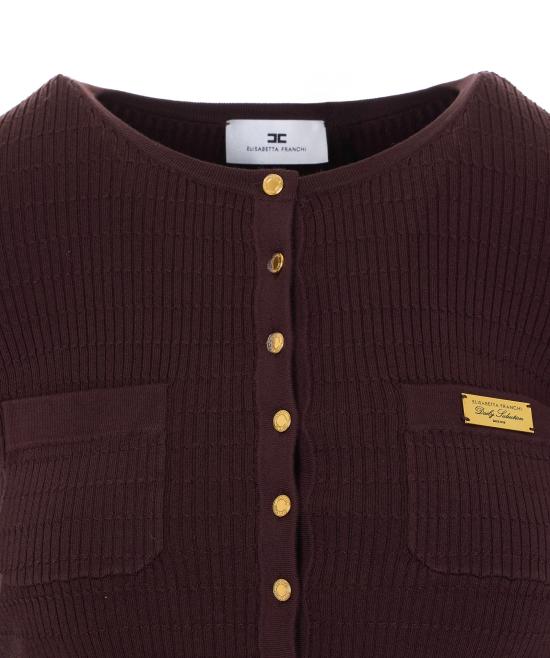 26SS 엘리자베타프랜치 스웨터 MK88B61E2 644 Brown - ELISABETTA FRANCHI