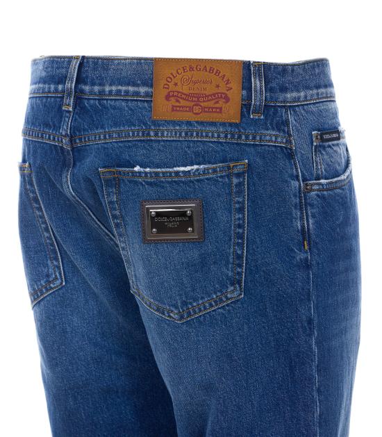 26SS 돌체앤가바나 스트레이트 팬츠 GYJCCD G8NZ5S9001 Blue - DOLCE & GABBANA