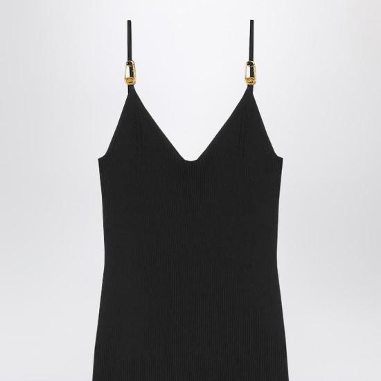 26SS 베르사체 미디 원피스 10185861A12699 S VERSA 1B000 Black - VERSACE