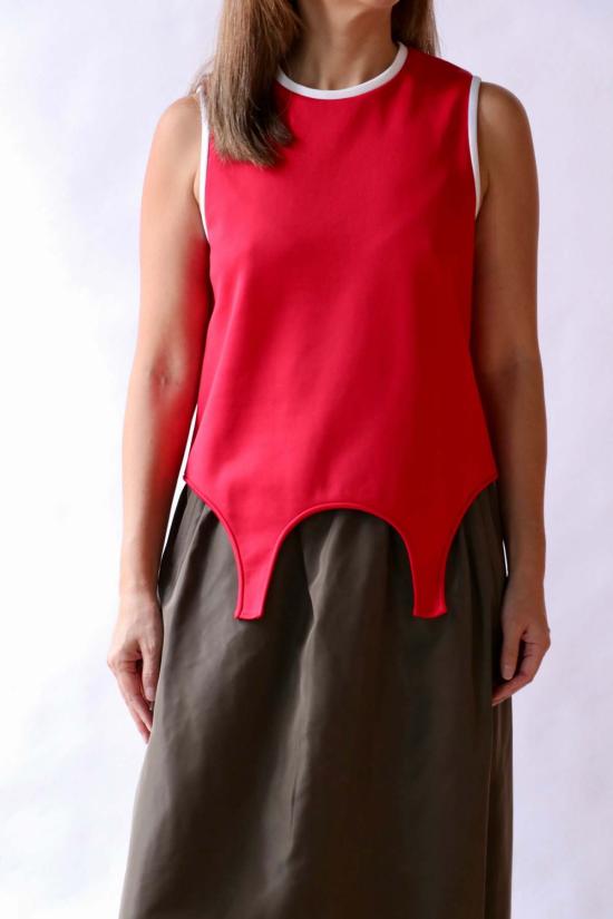  티비 민소매 티셔츠 액티브 니트 플립 탱크탑