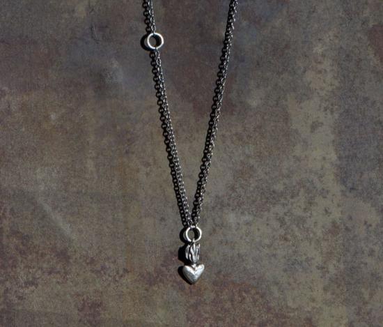  베르크슈타트 뮌헨 네크리스 Werkstatt Munchen 미니 하트 체인 목걸이 실버 - WERKSTATT MUNCHEN