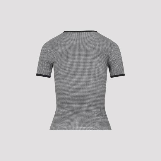 26SS 쿠레쥬 반팔 티셔츠 126JTS017JS0223 B217 HOUNDSTOOTH BLACK - COURREGES