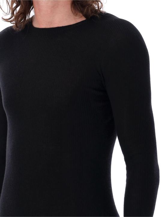 26SS 릭 오웬스 스웨터 RU01F2637RIBM 09 BLACK - RICK OWENS