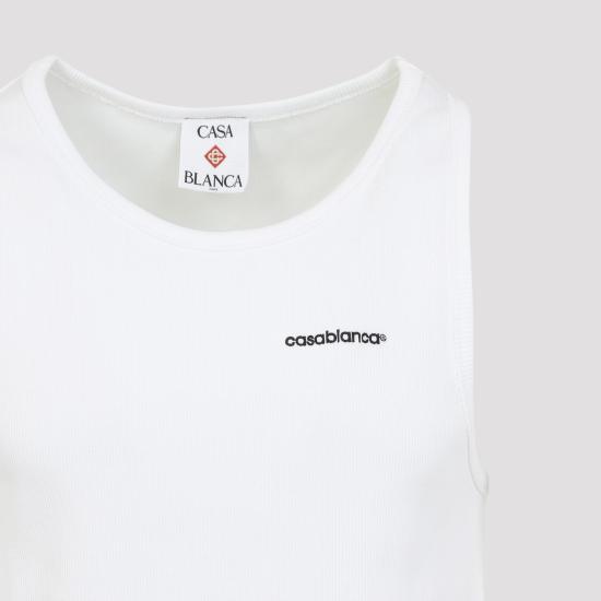 26SS 카사블랑카 민소매 티셔츠 MSP26JTS05702 WHITE - CASABLANCA