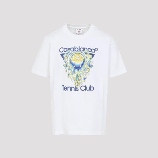 26SS 카사블랑카 폴로 티셔츠 MSP26JTS00101 TENNIS CLUB ICON WHITE - CASABLANCA
