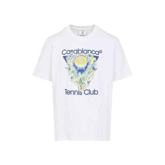 26SS 카사블랑카 폴로 티셔츠 MSP26JTS00101 TENNIS CLUB ICON WHITE