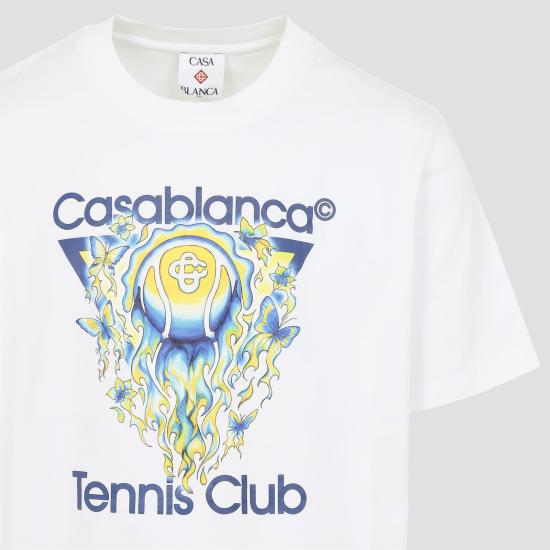 26SS 카사블랑카 폴로 티셔츠 MSP26JTS00101 TENNIS CLUB ICON WHITE - CASABLANCA