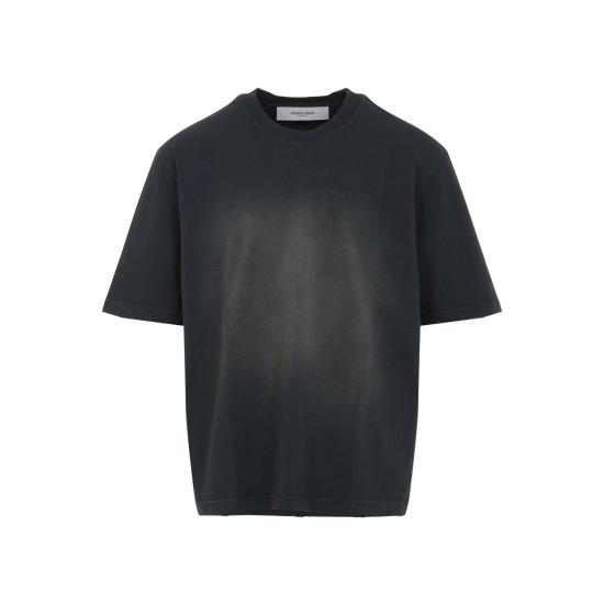 26SS 골든구스 폴로 티셔츠 GUP01873 P002362 90498 BLEACHED WASHED BLACK