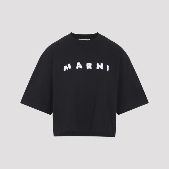 26SS 마르니 반팔 티셔츠 THJE0333P5 USCX42 SLN99 BLACK - MARNI