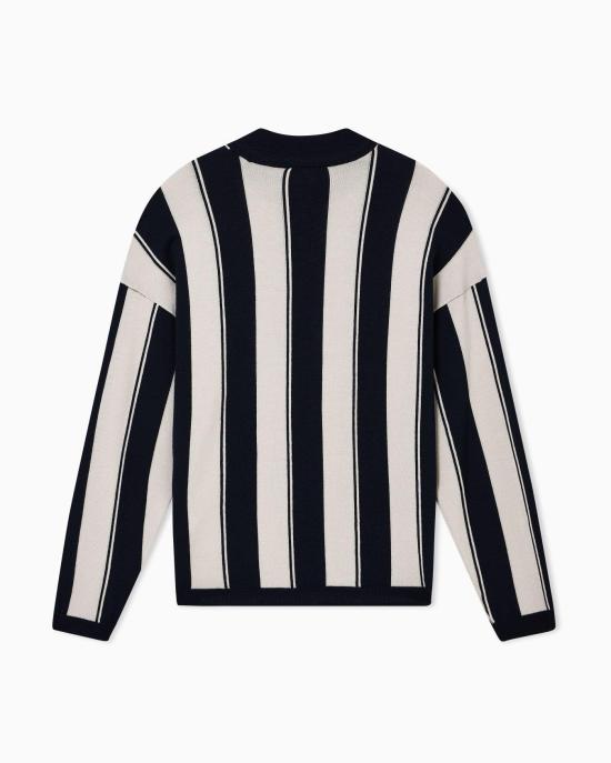 26SS 엠포리오 아르마니 긴팔 티셔츠 EM004405 AF23427 069 NAVY LIGHT BEIGE - EMPORIO ARMANI