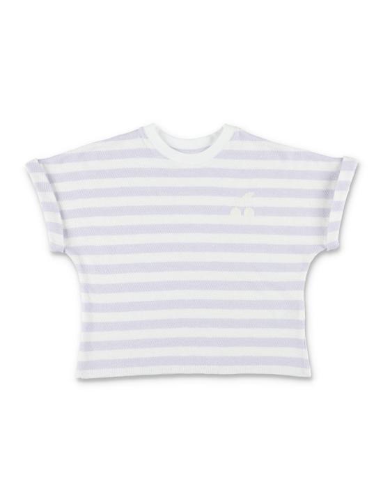 26SS [키즈] 봉쁘앙 폴로 셔츠 C06GTSK00001 257A LILAC WHITE STRIPES