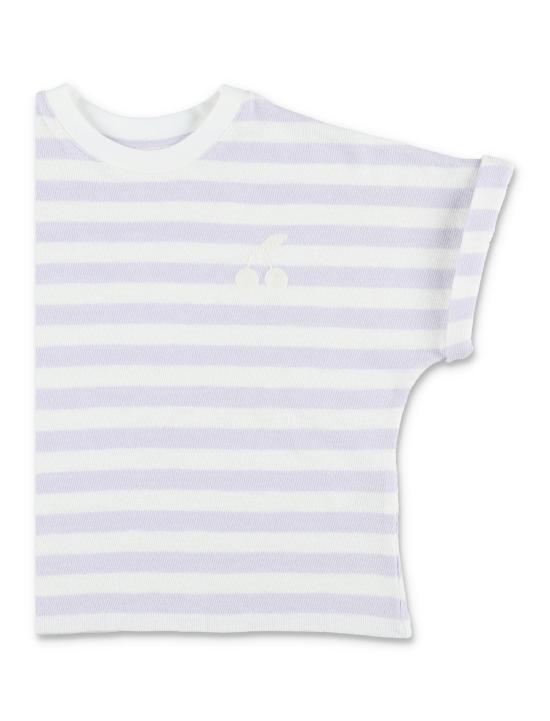 26SS [키즈] 봉쁘앙 폴로 셔츠 C06GTSK00001 257A LILAC WHITE STRIPES - BONPOINT
