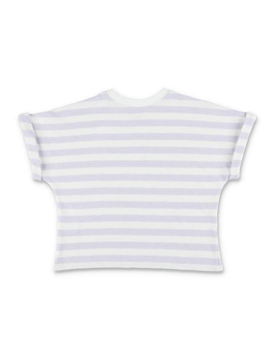 26SS [키즈] 봉쁘앙 폴로 셔츠 C06GTSK00001 257A LILAC WHITE STRIPES - BONPOINT