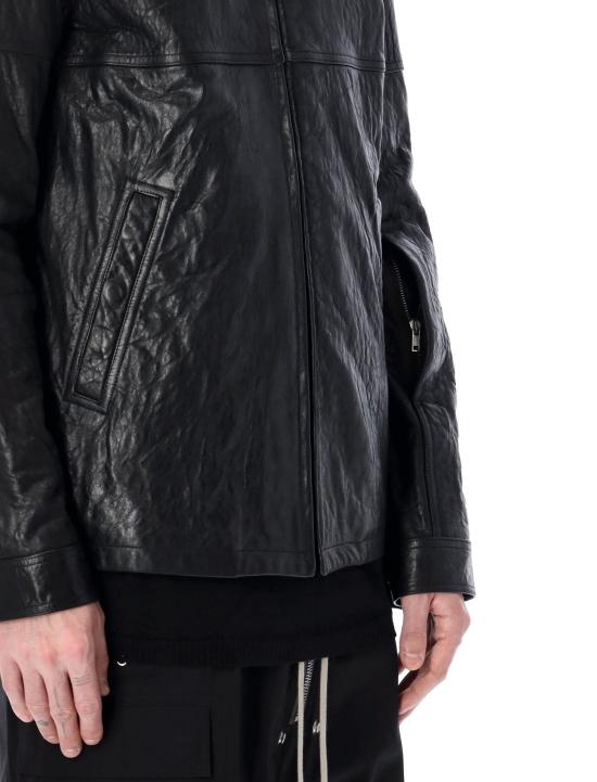 26SS 릭 오웬스 가죽 자켓 RU01F2764LBE 09 BLACK - RICK OWENS