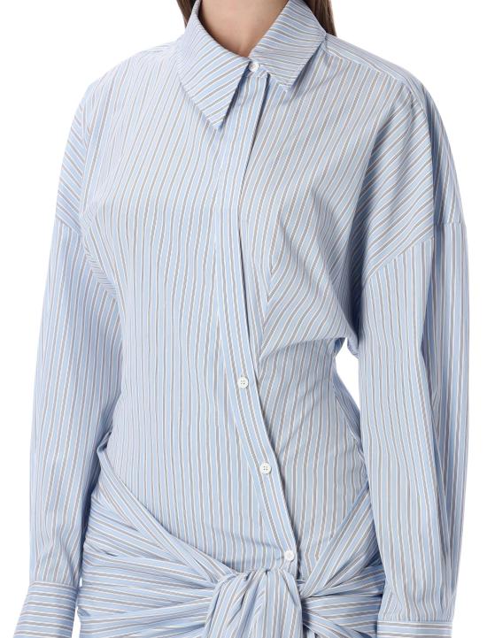 26SS 디 아티코 미디 원피스 WCA00464CCC127AA 264 LIGHT BLUE WHITE STRIPES - THE ATTICO