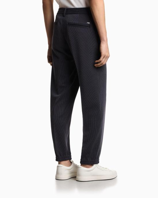 26SS 엠포리오 아르마니 스트레이트 팬츠 EM005397 AF21866 8136 CAVIAR - EMPORIO ARMANI