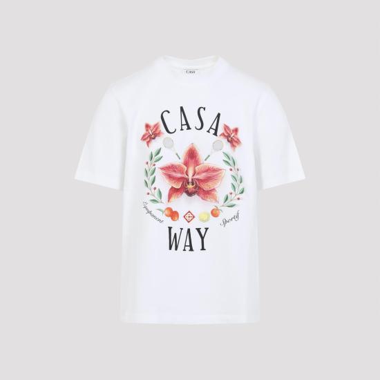 26SS 카사블랑카 폴로 티셔츠 MSP26JTS00115 WHITE - CASABLANCA