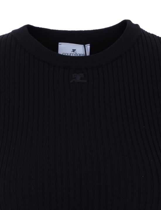 26SS 쿠레쥬 반팔 티셔츠 126MPU267FI0001 9999 Black - COURREGES