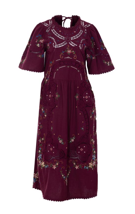 26SS 씨뉴욕 미디 원피스 245 BURGUNDY Red