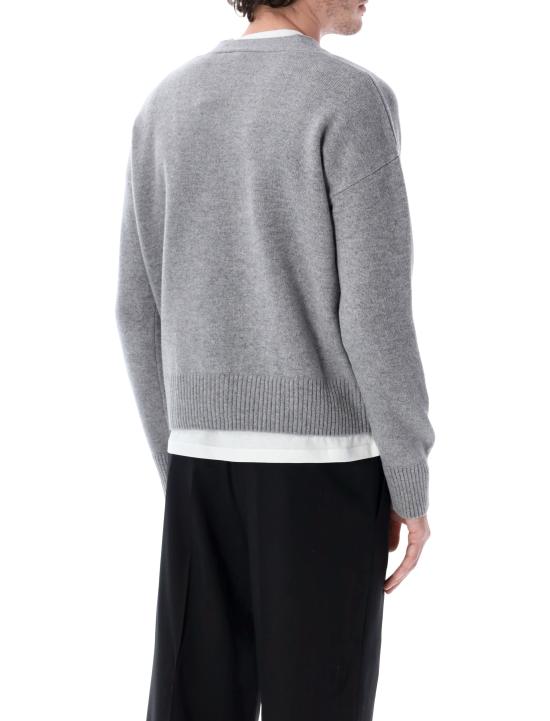 25FW 아미 톤온톤 하트 로고 캐시미어 울 가디건 HKC371KN0071 050 Grigio - AMI