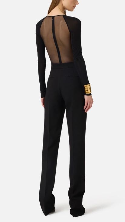 26SS 엘리자베타프랜치 바디수트 티셔츠 BO01061E2 110 Black - ELISABETTA FRANCHI