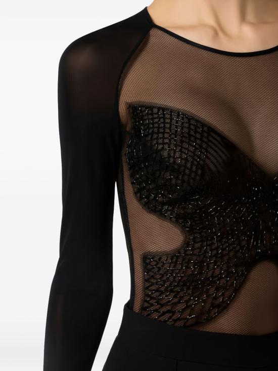 26SS 엘리자베타프랜치 바디수트 티셔츠 BO01061E2 110 Black - ELISABETTA FRANCHI