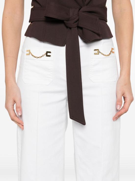 26SS 엘리자베타프랜치 스트레이트 팬츠 PJ25D61E2 360 Ivory - ELISABETTA FRANCHI