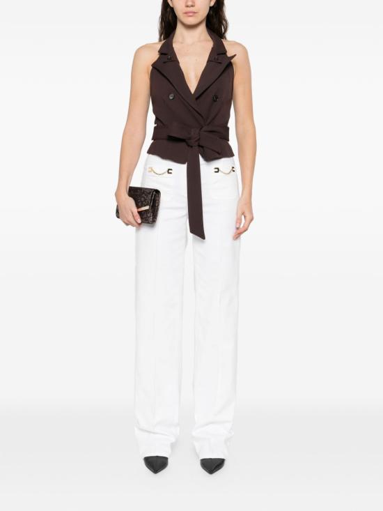 26SS 엘리자베타프랜치 스트레이트 팬츠 PJ25D61E2 360 Ivory - ELISABETTA FRANCHI