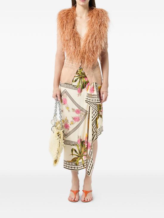 26SS 블루마린 미디 스커트 P622G281A F8177 Amberlight - BLUMARINE