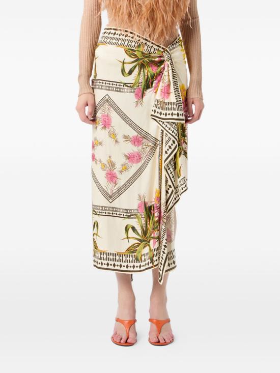 26SS 블루마린 미디 스커트 P622G281A F8177 Amberlight - BLUMARINE