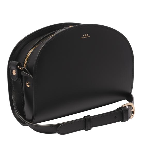 26SS 아페쎄 스무스 레더 하프문백 스몰 PXAWV F61048 LZZ Black - A.P.C.