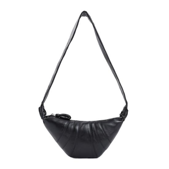 26FW 르메르 크루아상 레더 숄더백 BG0003LL095 BK999 BLACK