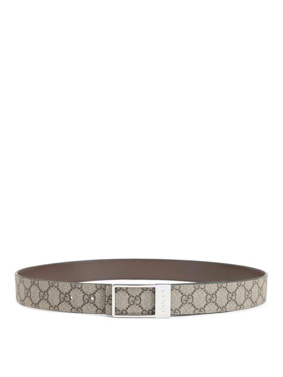 27SS 구찌 렉탱귤러 버클 리버시블 가죽 벨트 82072492TIC8358 Dark Brown