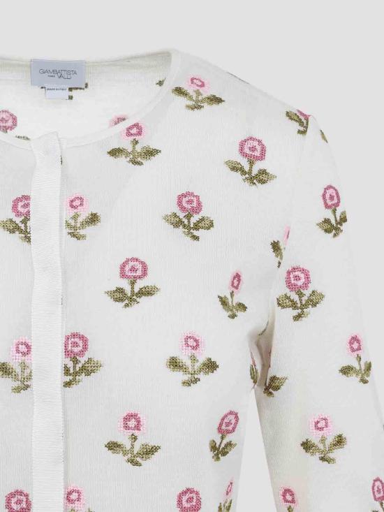 25FW 지암바티스타 발리 가디건 25FWSVCM0M2203CAS1102 White - GIAMBATTISTA VALLI
