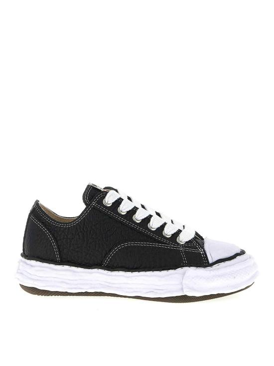 메종 미하라 야스히로 피터슨23 OG 솔 몬스터 레더 로우탑 스니커즈 A15FW723BLACK White