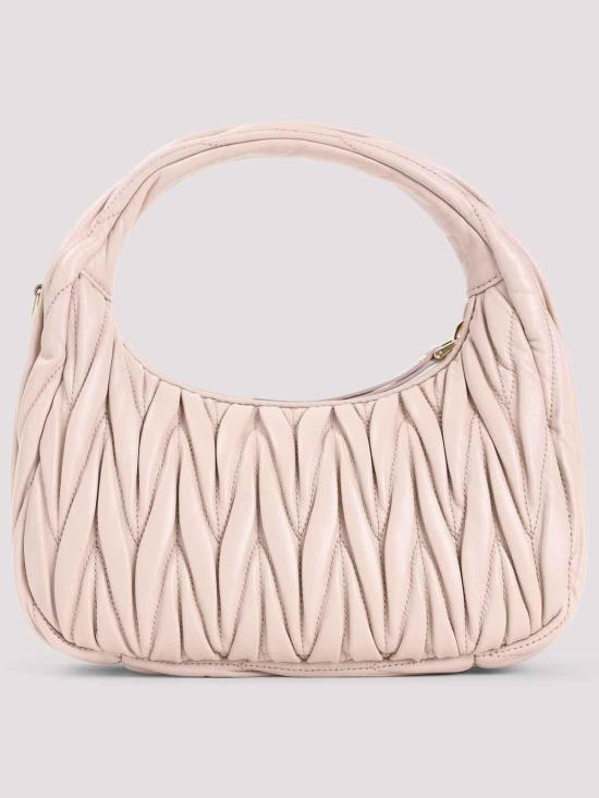 26FW 미우미우 완더 마테라쎄 나파 레더 호보 백 5BC125VOOYAN88F0236 LIGHT PINK - MIU MIU