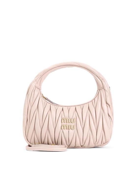 26FW 미우미우 완더 마테라쎄 나파 레더 호보 백 5BC125VOOYAN88F0236 LIGHT PINK