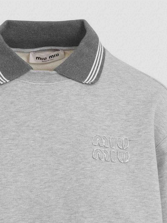 26SS 미우미우 스웨터 MJLA15SOOO18ZXF0031 Grey - MIU MIU
