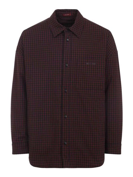 25FW 구찌 체크 깅엄 패딩 자켓 셔츠 836251Z7ATD5333