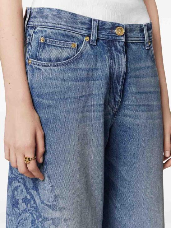 26FW 베르사체 스트레이트 팬츠 10208781A147761D870 Blue - VERSACE