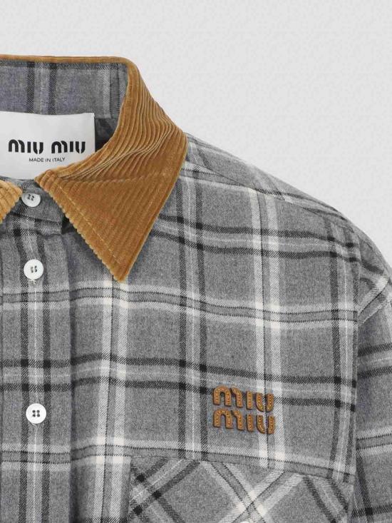 26SS 미우미우 미디 스커트 MF6159SOOO1807F0480 Dark Grey - MIU MIU