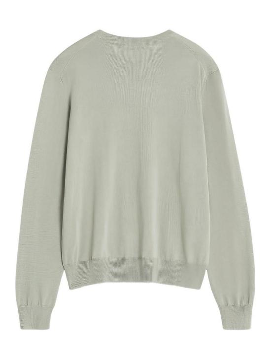 25FW 메종키츠네 폭스 헤드 메리노 레귤러 스웨터 PM00801KT1181P131 Light Green - MAISON KITSUNE