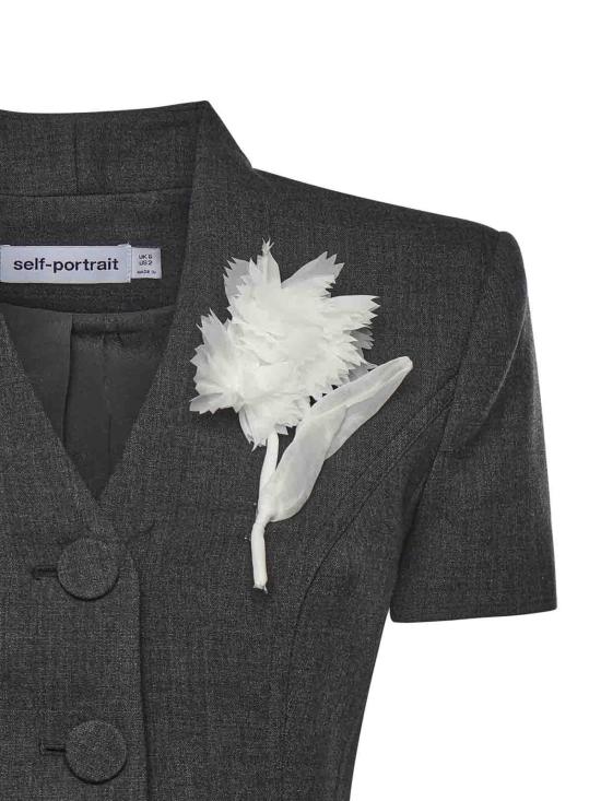 27SS 셀프 포트레이트 미디 스커트 RS26160MAGR Grey - SELF PORTRAIT