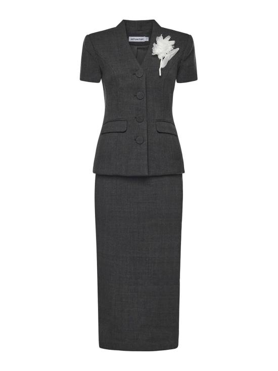 27SS 셀프 포트레이트 미디 스커트 RS26160MAGR Grey