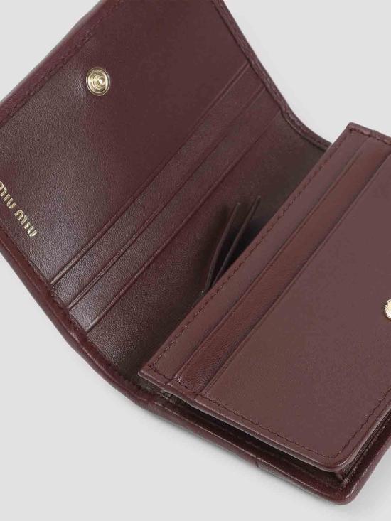 26SS 미우미우 지갑 5MV021AFPPF0007 Dark Red - MIU MIU