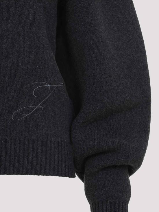  자크뮈스 팔론 니트 점퍼 SWW00624AK00278970 Dark Grey - JACQUEMUS