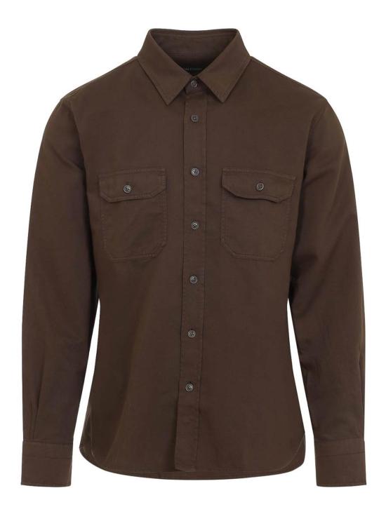 27SS 톰포드 긴팔 셔츠 HME001FMC295GAQ Bronze