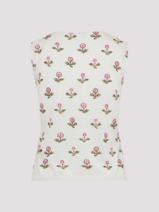 25FW 지암바티스타 발리 민소매 티셔츠 25FWSVCM022B03CAS1102 White - GIAMBATTISTA VALLI