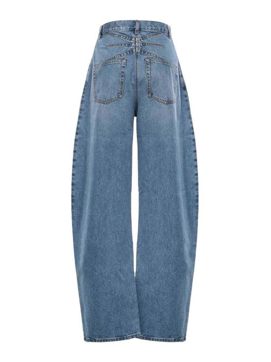 26SS 알라이아 스트레이트 팬츠 AA9P0176D015CA21 Blue - ALAIA