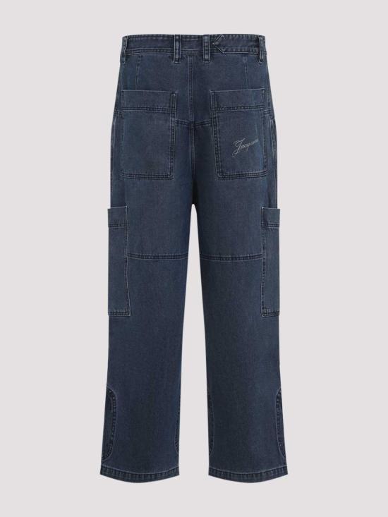 25FW 자크뮈스 스트레이트 팬츠 PAM00541AD00049380 Dark Blue - JACQUEMUS